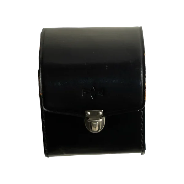 Black Leather Camera Accessories Case