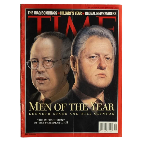 Men of the Year Kenneth Starr and Bill Clinton 1998 TIME Magazine