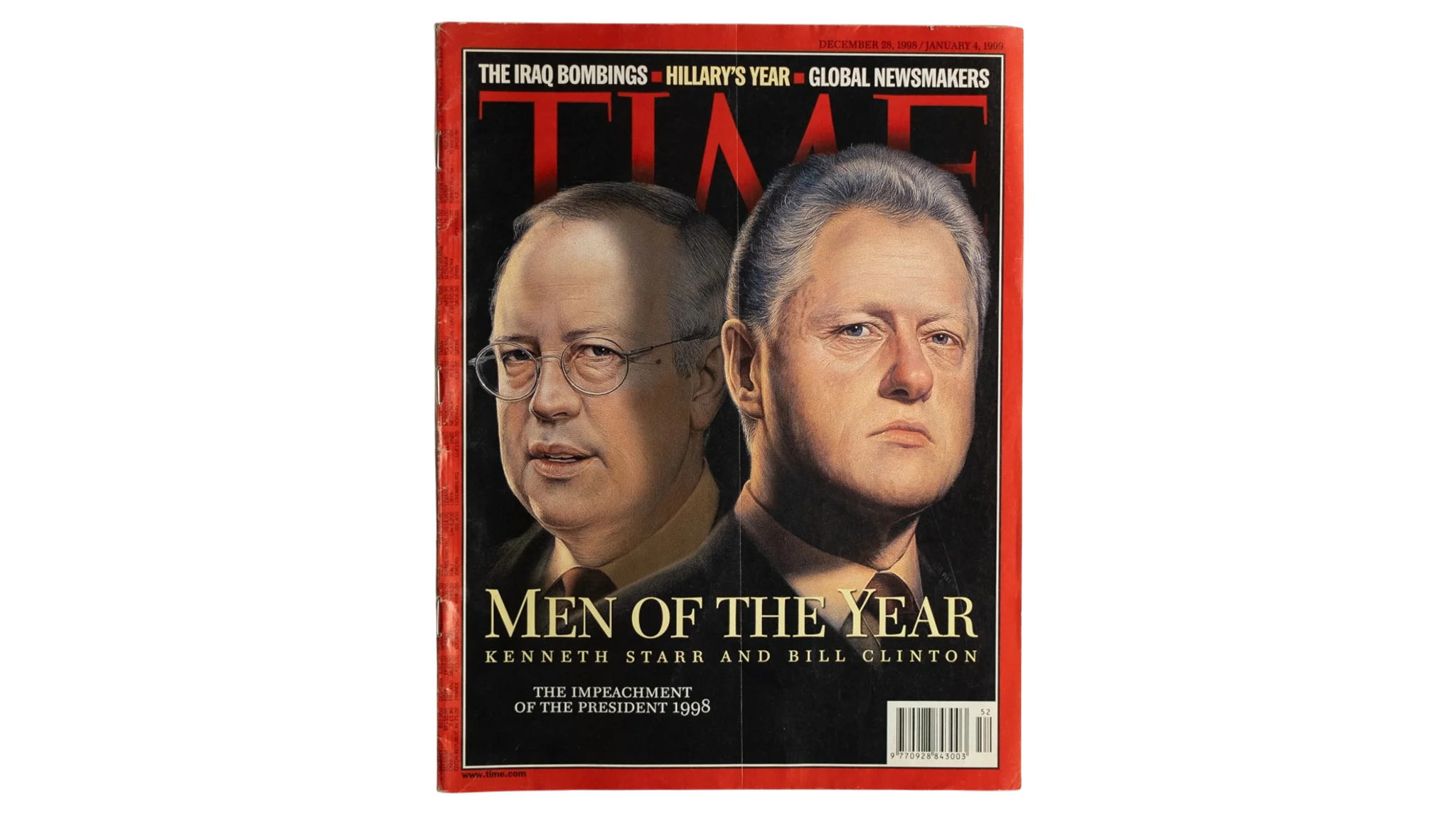 73 DSC01846 73 Men of the Year Kenneth Starr and Bill Clinton 1998 TIME Magazine - Image 1