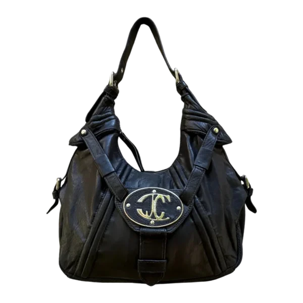 Y2K Just Cavalli Leather Shoulder Bag