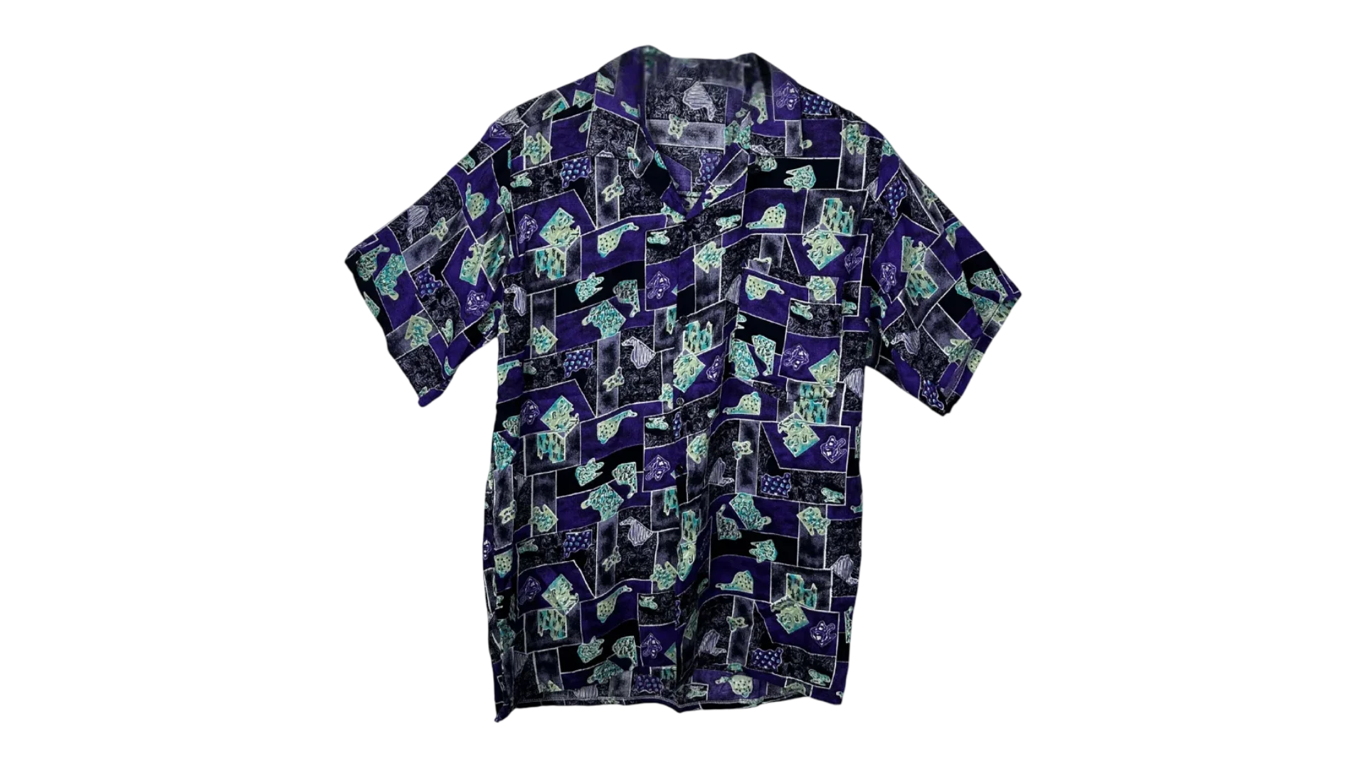 FNK171 Abstract Print Short Sleeve Shirt - Image 1