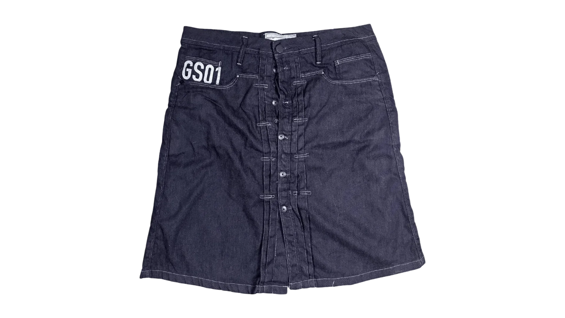 FNK179 G-Star Raw Button Down Denim Skirt - Image 1