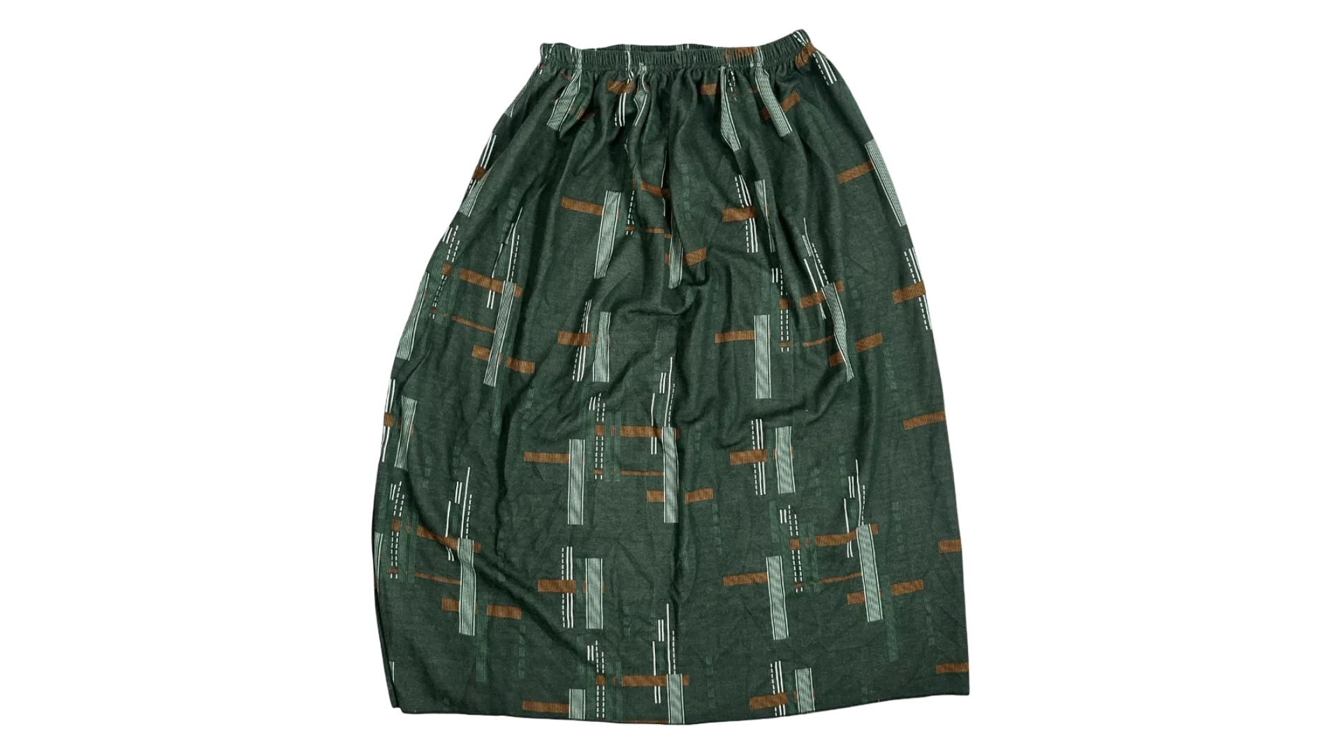 FNK182 Olive Green Maxi Skirt - Image 1