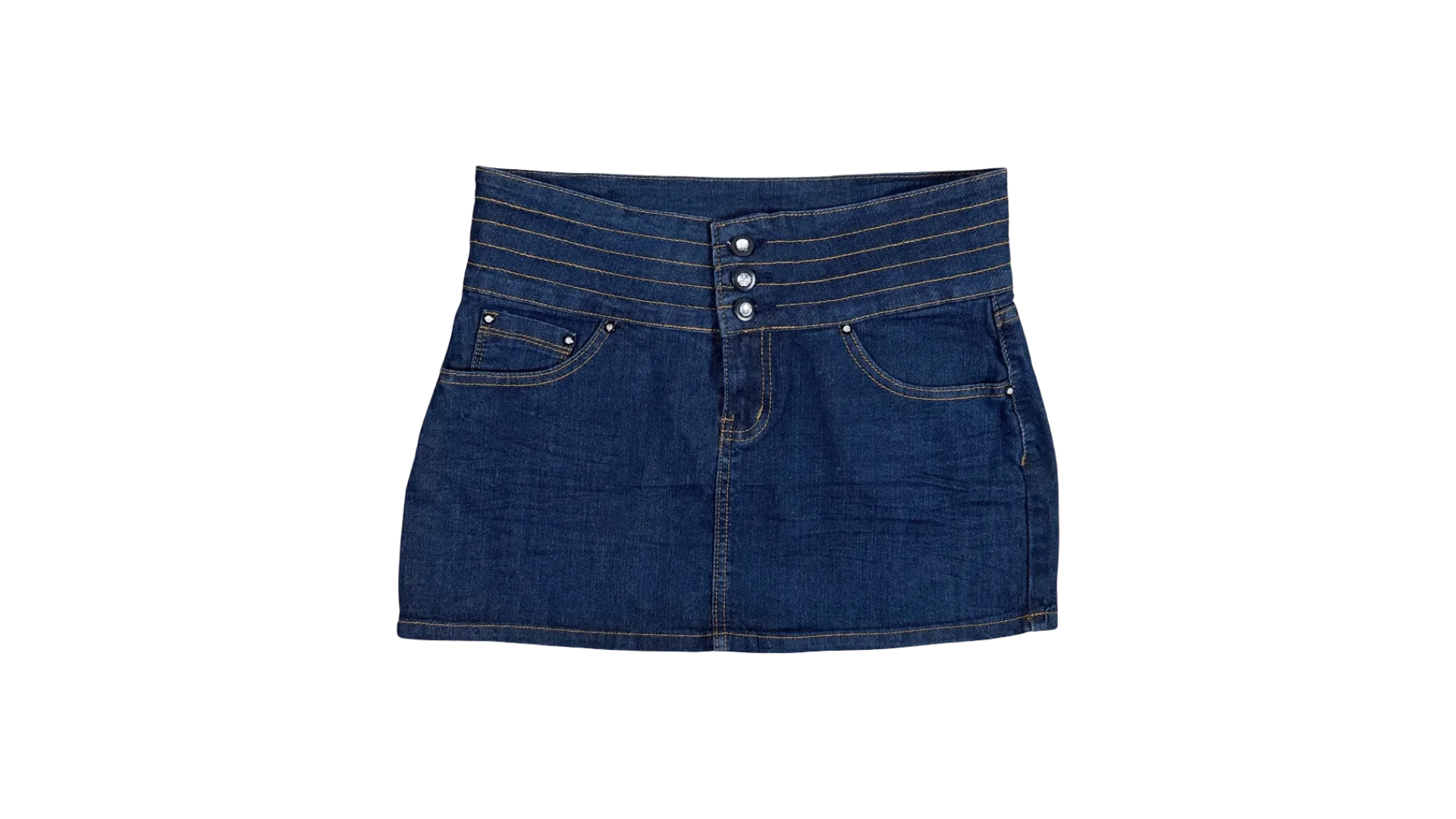 FNK187 Y2K Forever Denim Mini Skirt - Image 1
