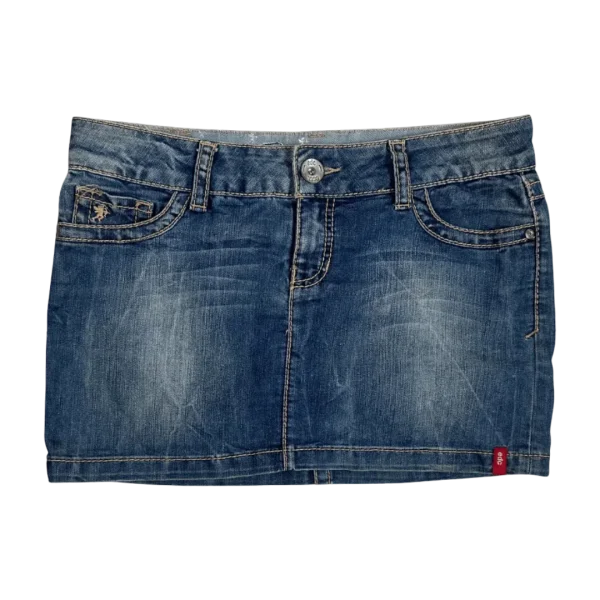 Y2K EDC Denim Mini Skirt