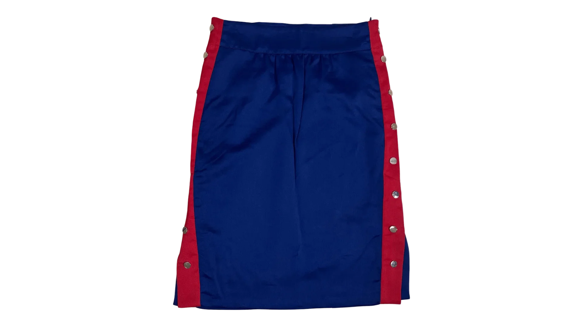 FNK190 Y2K Baum und Pferdgarten Side Snap Button Midi Skirt - Image 1