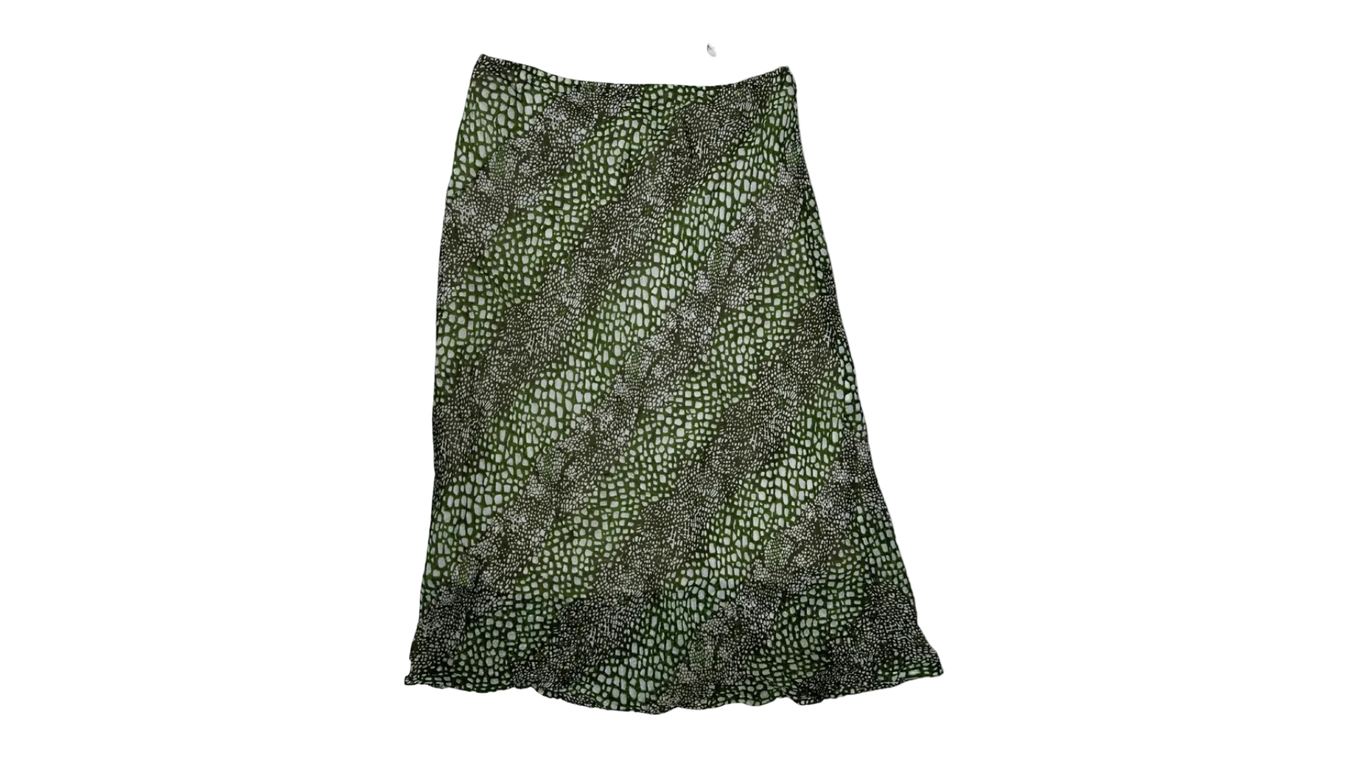 FNK191 Y2K Abstract Print Double-Layered Midi Skirt - Image 1