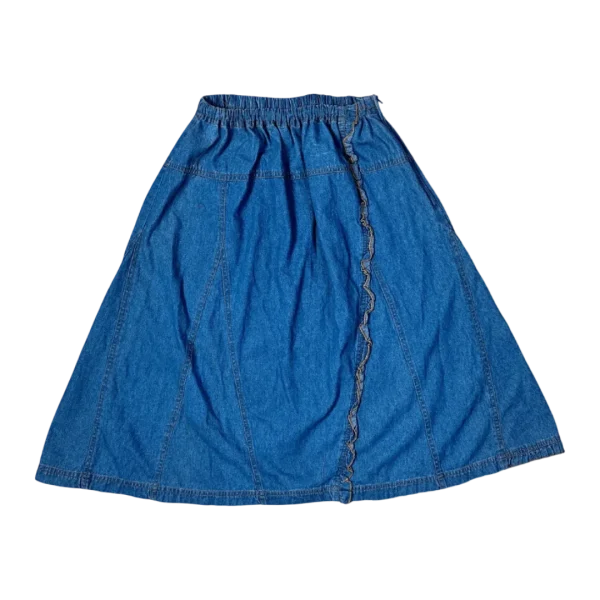 North Style Denim A-Line Midi Skirt