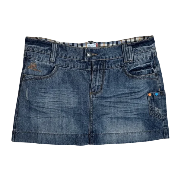 Y2K Outfit Fashion Denim Mini Skirt