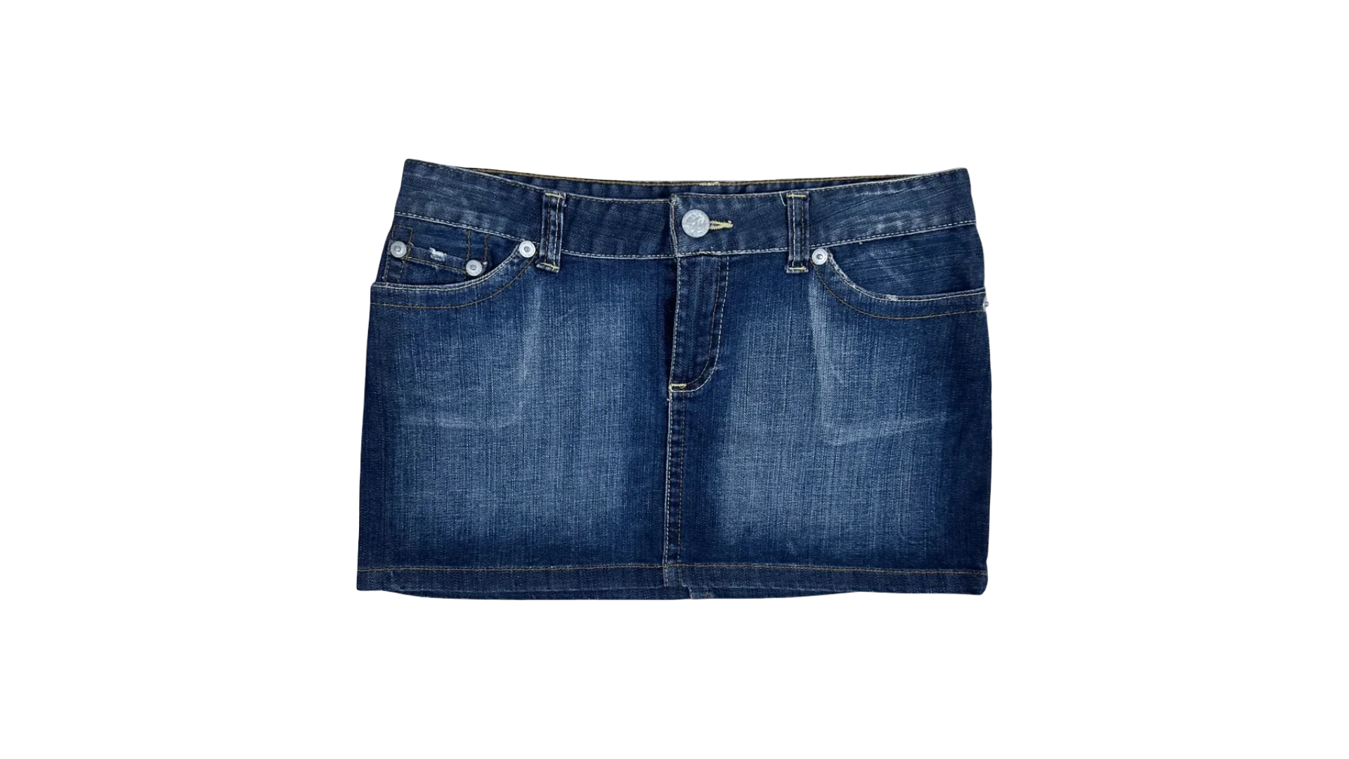 FNK199 TRF Jeans Denim Micro-Mini Skirt - Image 1
