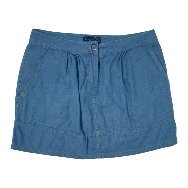 Denim Skirt With Pockets