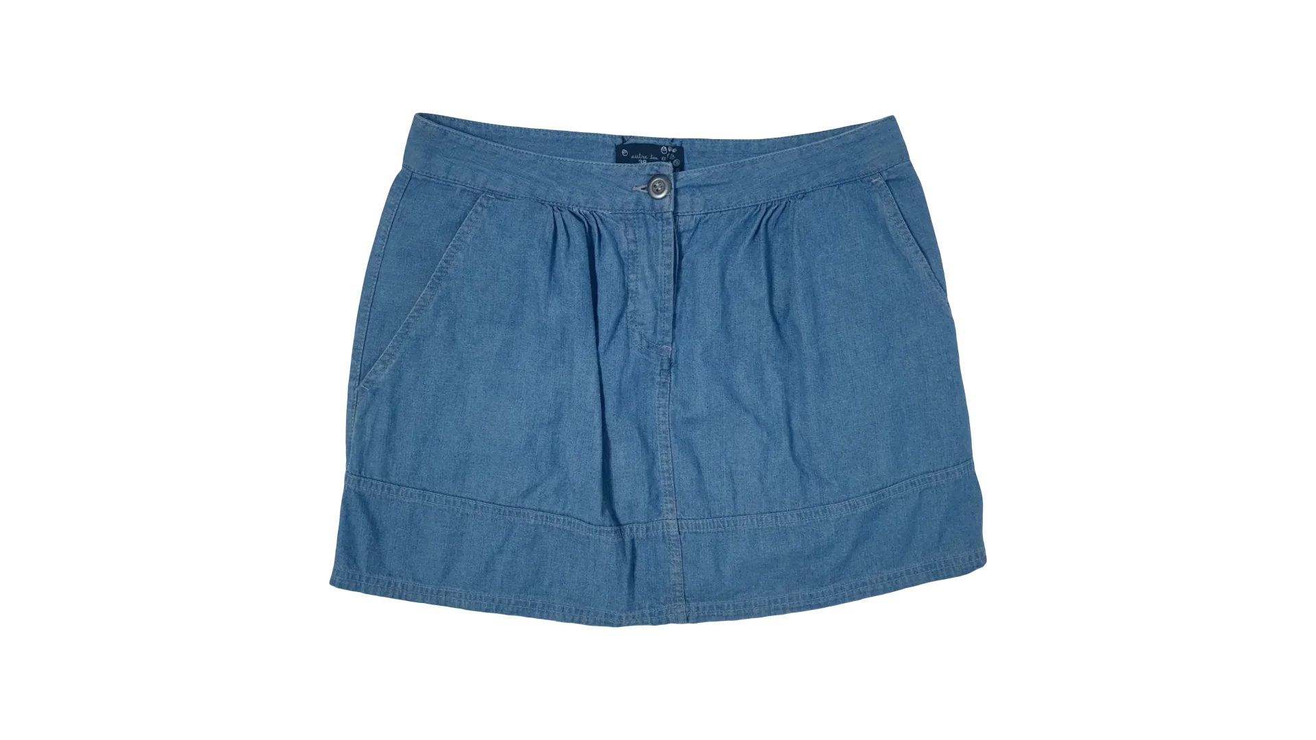 FNK201 Denim Skirt With Pockets - Image 1