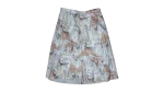 Pastel A-Line Sailboat Print Midi Skirt