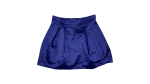 Pleated Satin Mini Skirt with Tulle Layers