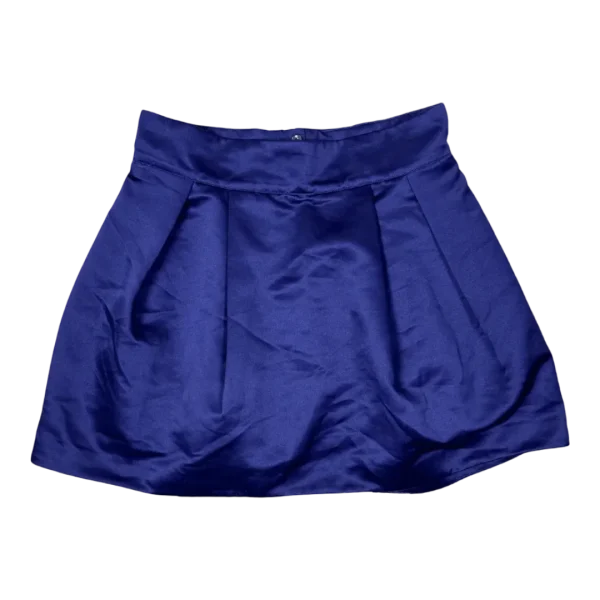 Pleated Satin Mini Skirt with Tulle Layers