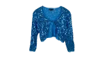 Y2K Electric Blue Sequin Cardigan