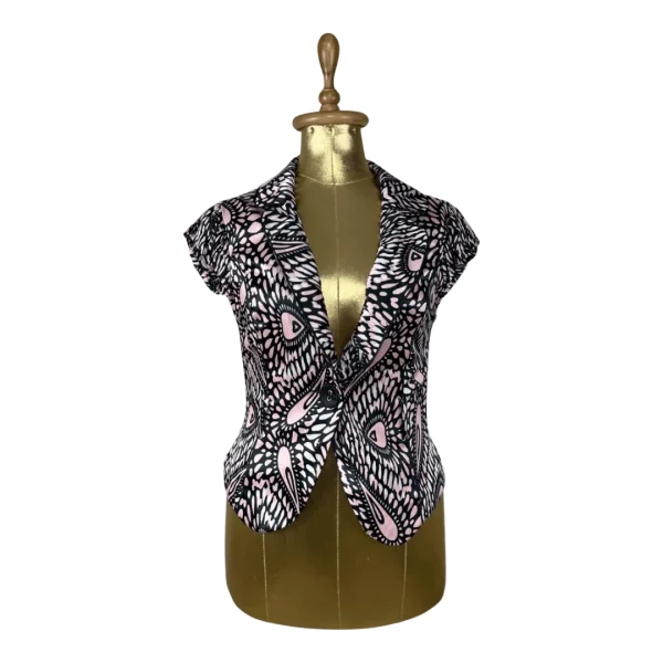 Nominal One-Button Fitted Blouse