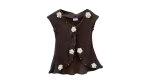 Mini Magic Single Button Embroidered Top