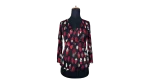 2000s Abstract Print Wrap-Style Fitted Top