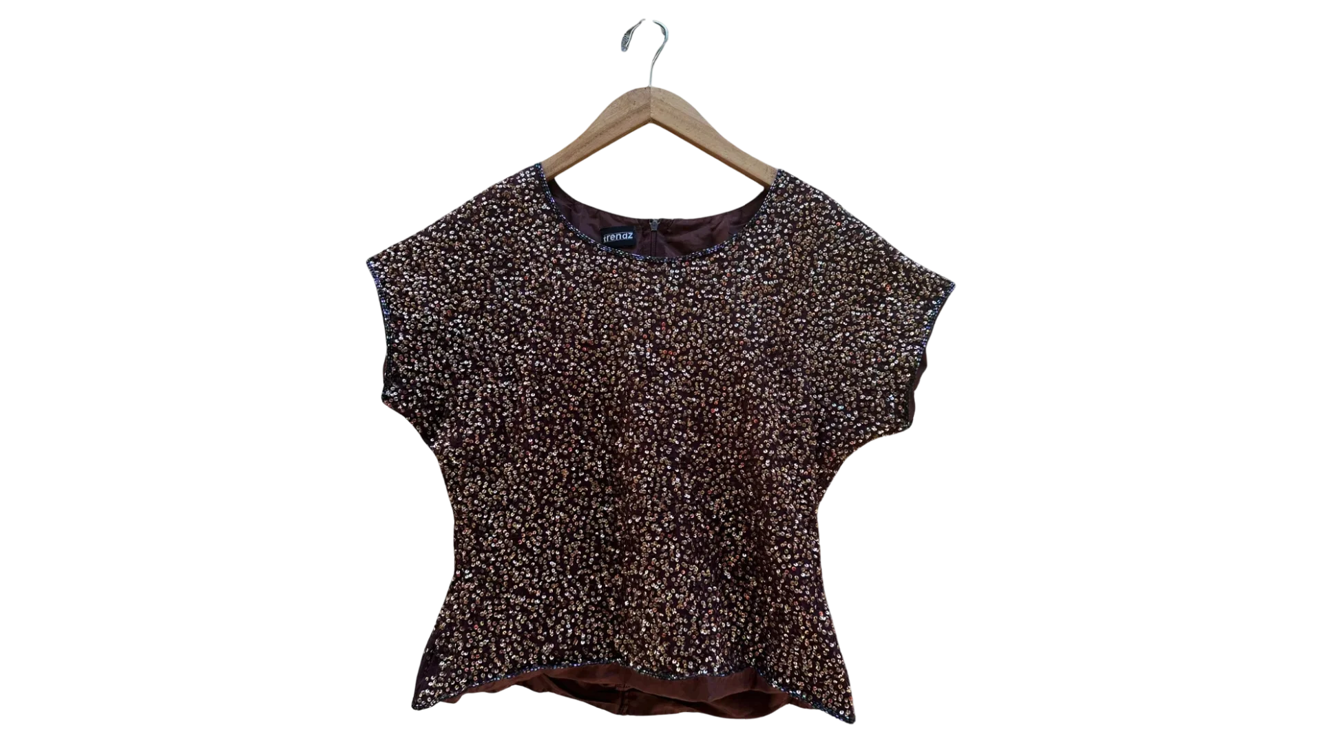 FNK221 Trends Sequinned Silk Blouse - Image 1