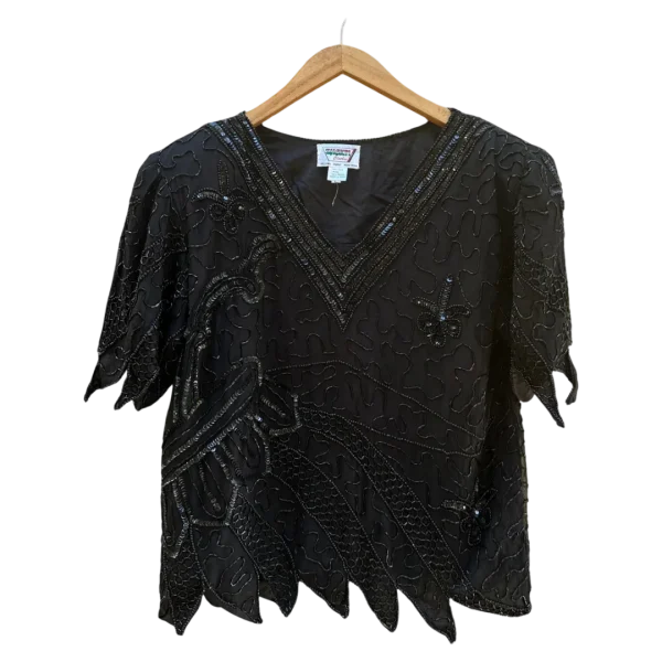 Shakti Embroidered Beaded 100% Silk Blouse