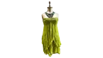 BCBG Maxazria Y2K Beaded Halter Layered Silk Dress