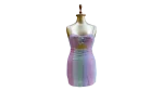 Pomelo Pastel Glitter Cut-Out Mini Dress