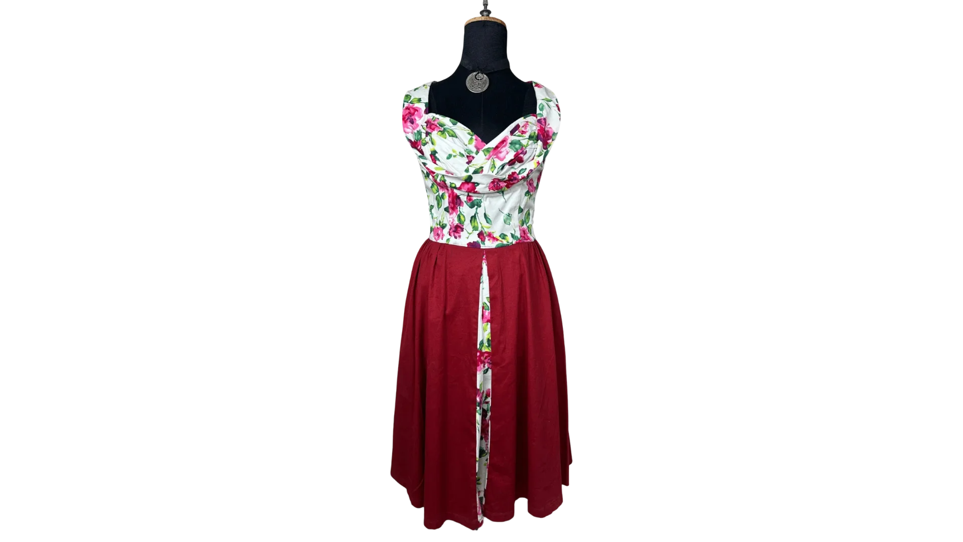 FNK228 Lindy Bop Floral Dress - Image 1