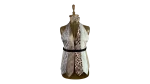 Handmade Upcycled Necktie Halter Vest Top with Corset Back & Choker