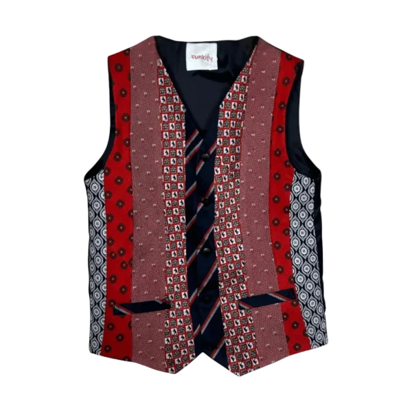 Retied Upcycled Neckties Vest