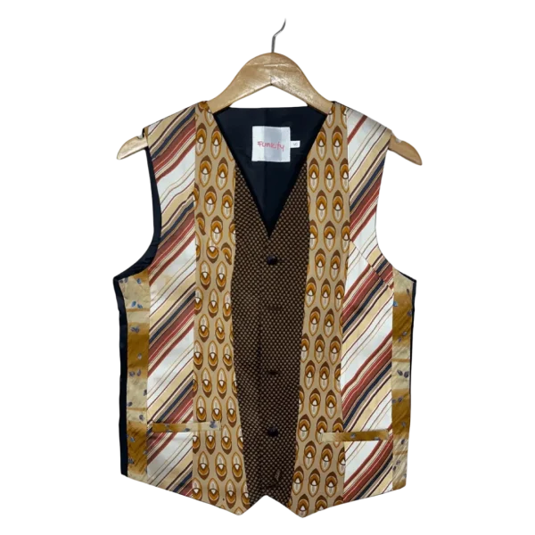 Retied Unisex Upcycled Neckties Vest