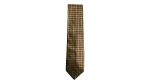 Dunhill Brown Cream Square-Pattern Silk Necktie