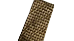Dunhill Brown Cream Square-Pattern Silk Necktie - Image 2
