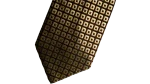 Dunhill Brown Cream Square-Pattern Silk Necktie - Image 3