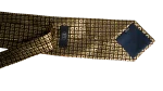 Dunhill Brown Cream Square-Pattern Silk Necktie - Image 5