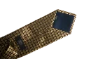 Dunhill Brown Cream Square-Pattern Silk Necktie - Image 6