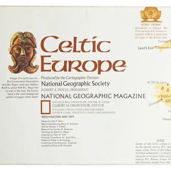 National Geographic Celtic Europe Map