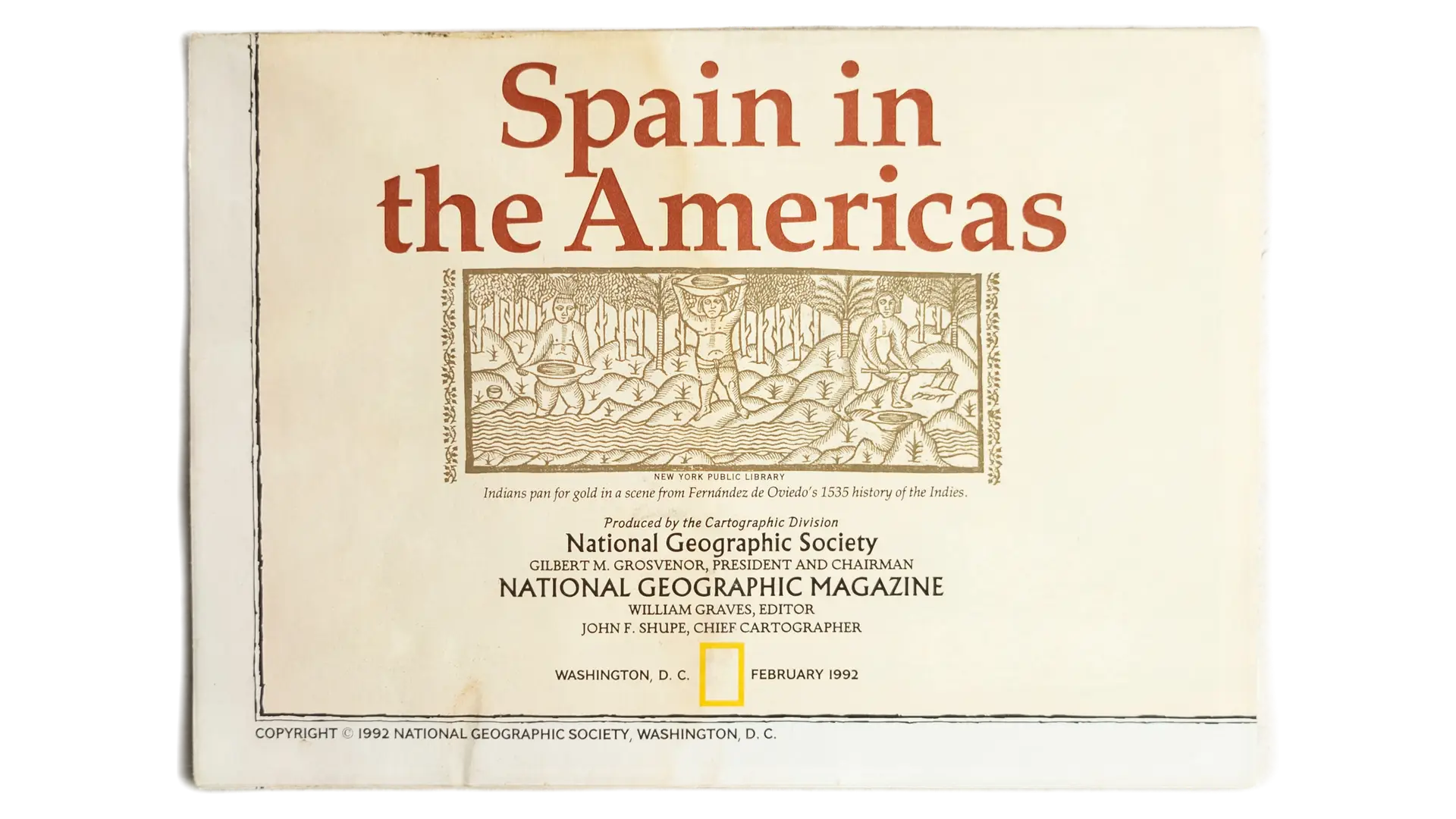 17 DSC03398 17 1992 National Geographic Spain in the Americas Map - Image 1