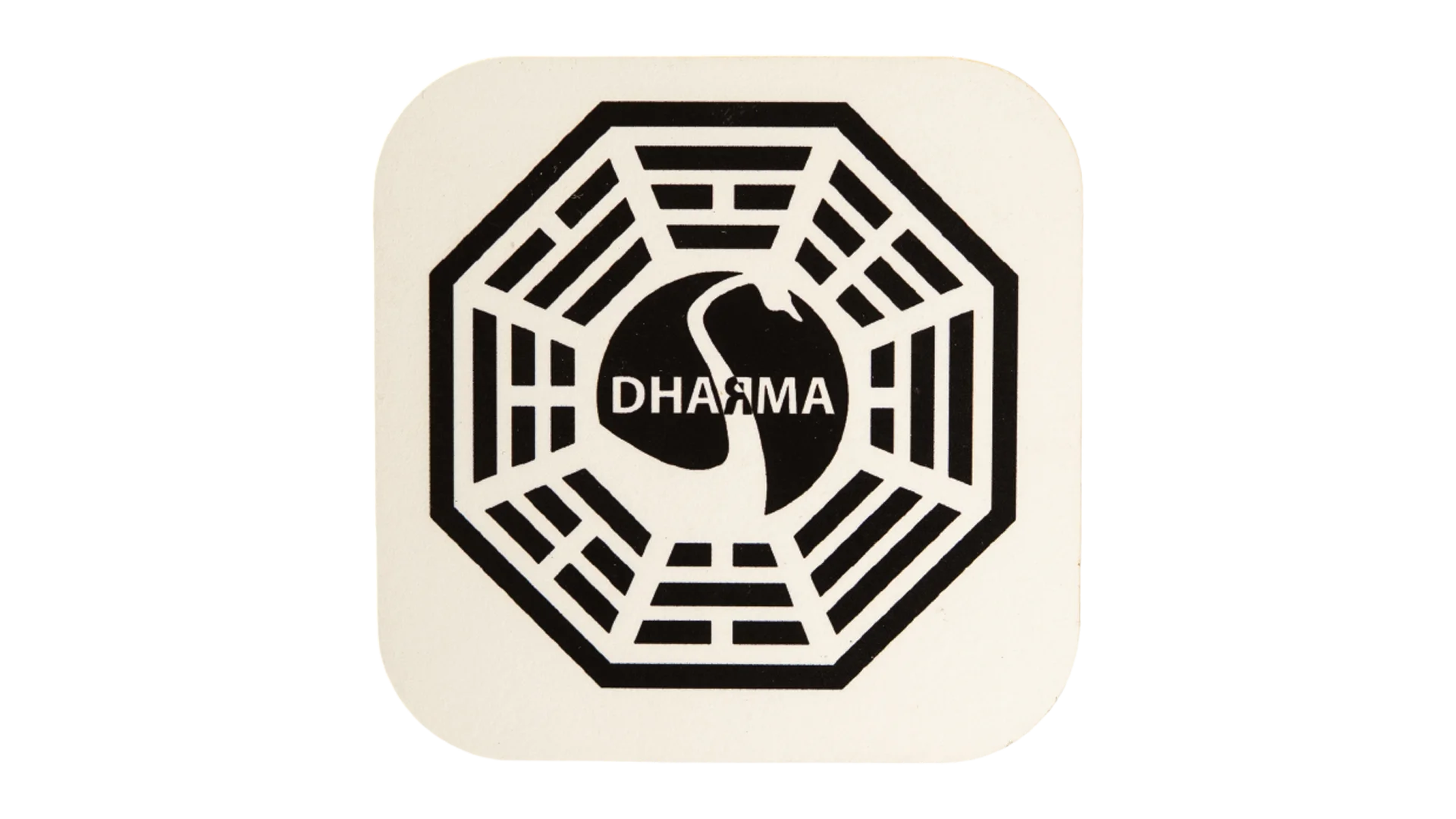 174 DSC08258 174 Dharma Initiative Logo Wooden Coaster - Image 1