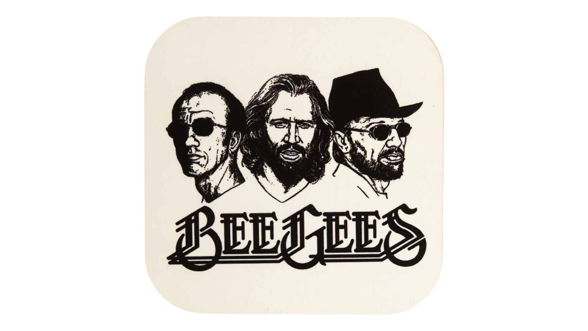 190 DSC08274 190 Bee Gees Wooden Coaster - Image 1