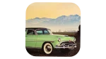 Classic Green Car Wooden Coaster