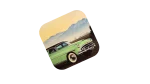 Classic Green Car Wooden Coaster - Image 2