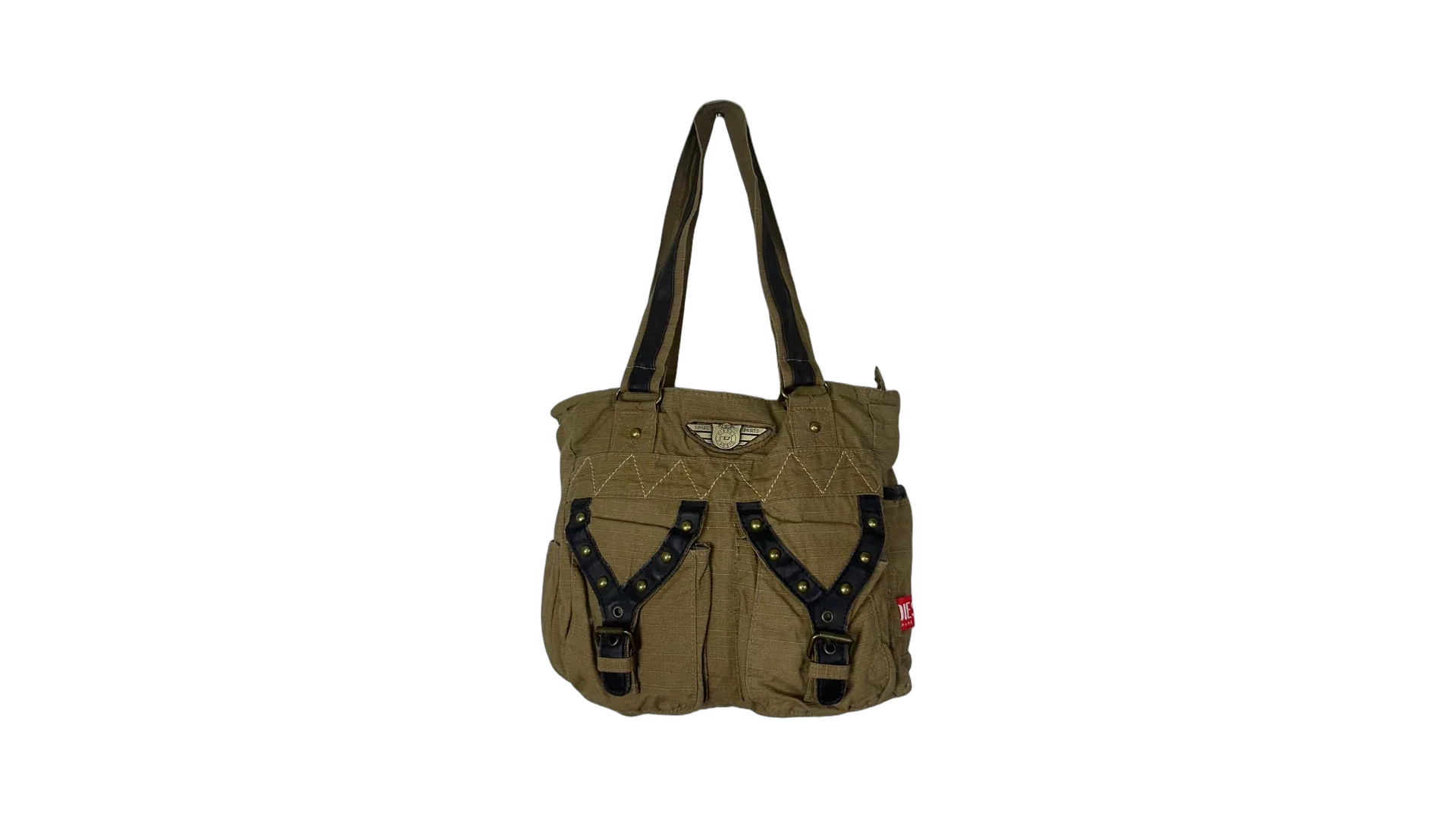 208 FNK288_01 Diesel Spareparts Denim Shoulder Bag - Image 1
