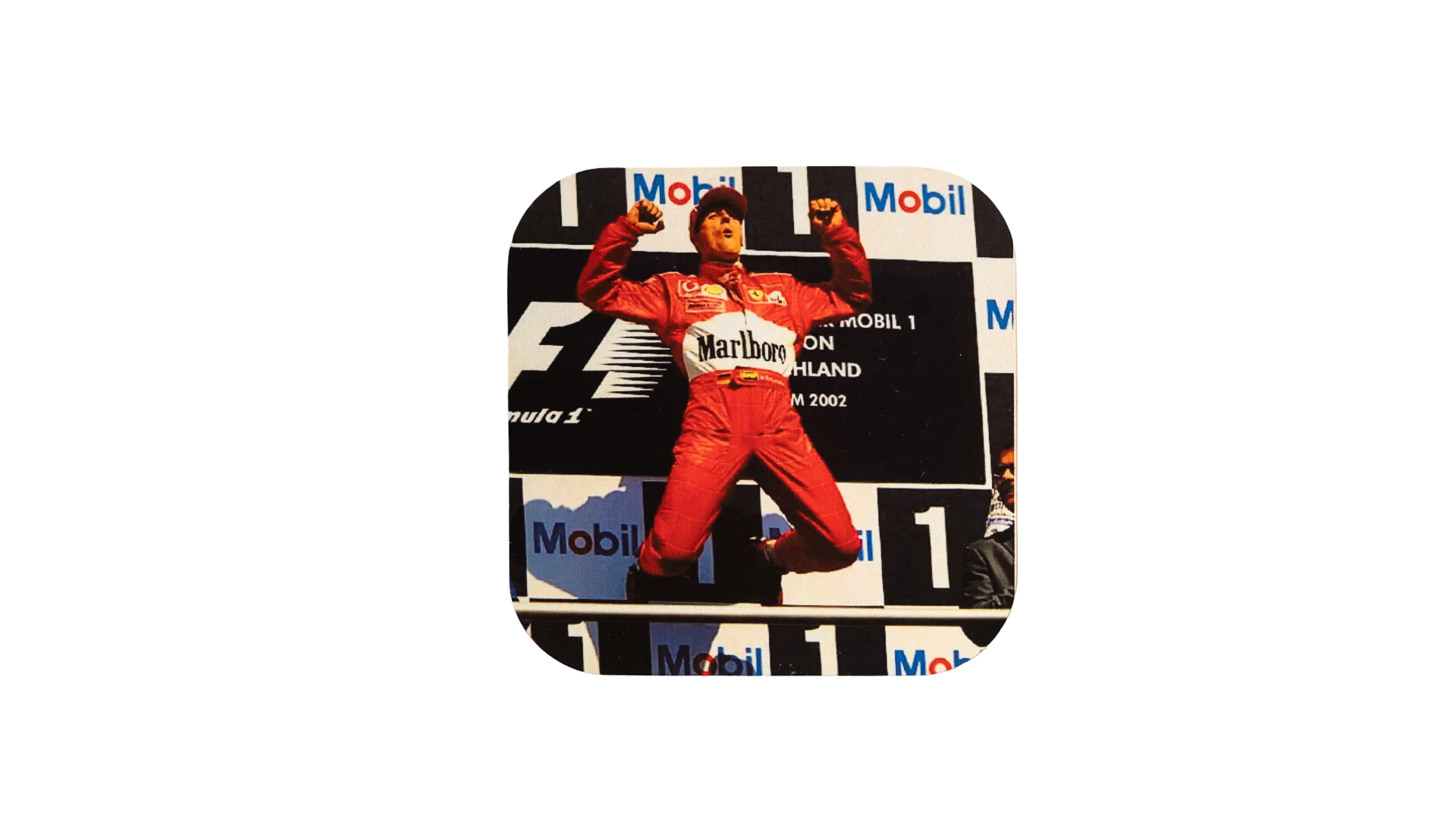 210 DSC08294 210 Michael Schumacher 2002 Wooden Coaster - Image 1