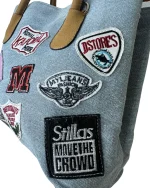 Patch Denim Tote Bag - Image 2