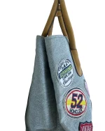 Patch Denim Tote Bag - Image 6
