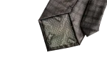 Yves Saint Laurent Gray Checkered Necktie - Image 7