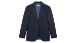 Massimo Dutti Navy Pinstripe Wool Women's Blazer