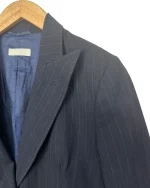 Massimo Dutti Navy Pinstripe Wool Women's Blazer - Image 4