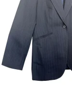 Massimo Dutti Navy Pinstripe Wool Women's Blazer - Image 5